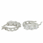 Sterling Silver Semi Mount Earrings Setting RD 5x5mm French Clip - Syzjewelry